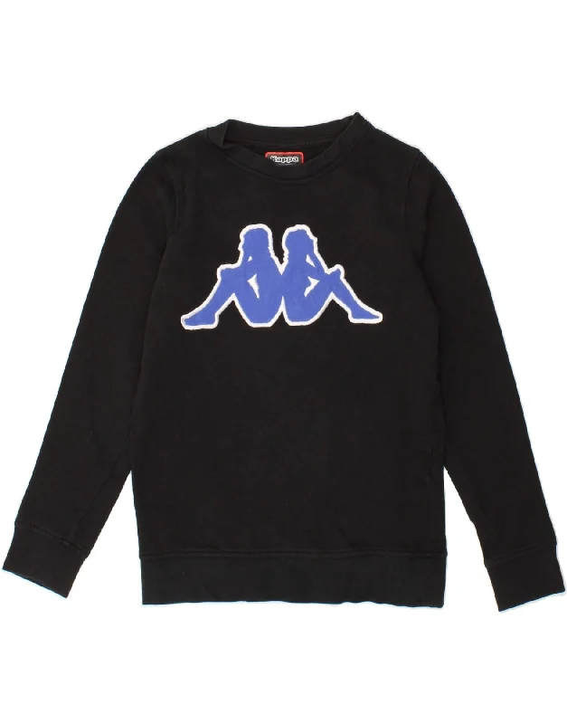 KAPPA Womens Graphic Sweatshirt Jumper UK 6 XS Black Cotton Hoodie with Lace Feminine Delicate KAPPA Womens Graphic Sweatshirt Jumper UK 6 XS Black Cotton Hoodie with Lace Feminine Delicate