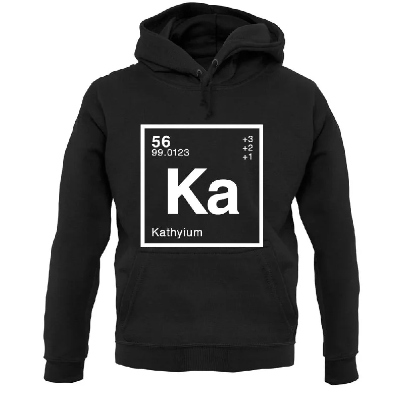 Kathy - Periodic Element Unisex Hoodie Hoodie with Thumb Holes Functional Cozy