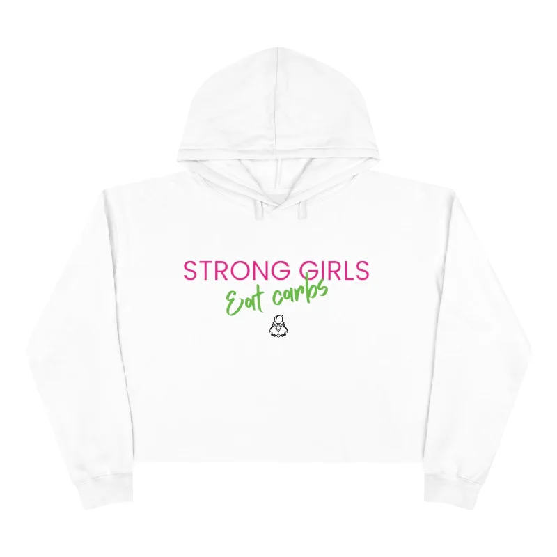 Kickin Chickin Fitness Carbs Crop Hoodie Hoodie with Cuffed Sleeves Snug Secure