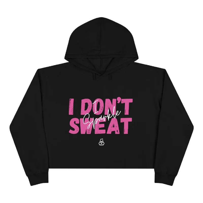Kickin Chickin Fitness Sparkle Crop Hoodie Hoodie with Set-In Sleeves Structured Classic Kickin Chickin Fitness Sparkle Crop Hoodie Hoodie with Set-In Sleeves Structured Classic