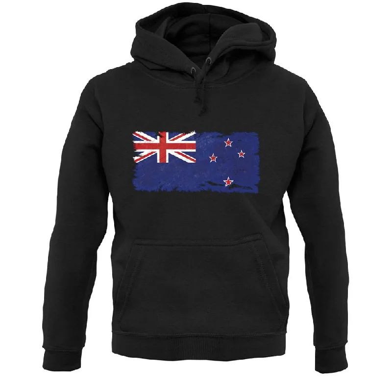 New Zealand Grunge Style Flag Unisex Hoodie Hoodie with Color Block Contrast Stylish New Zealand Grunge Style Flag Unisex Hoodie Hoodie with Color Block Contrast Stylish