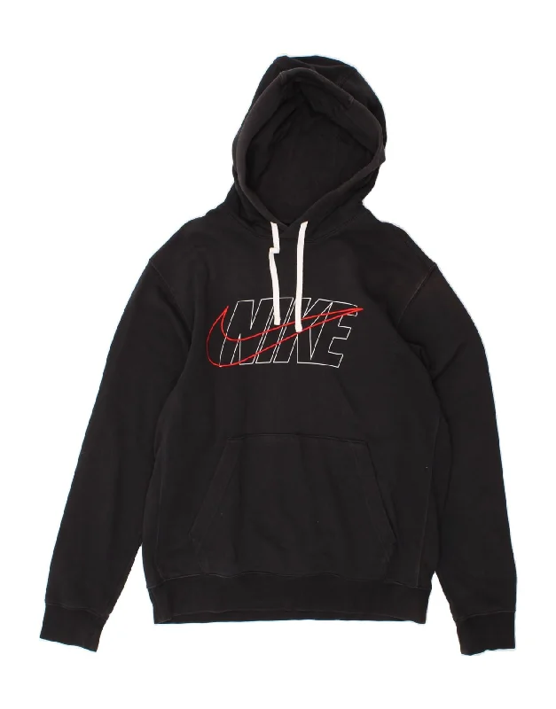 NIKE Mens Graphic Hoodie Jumper Medium Black Hoodie with Elastic Cuffs Stretchable Comfortable NIKE Mens Graphic Hoodie Jumper Medium Black Hoodie with Elastic Cuffs Stretchable Comfortable