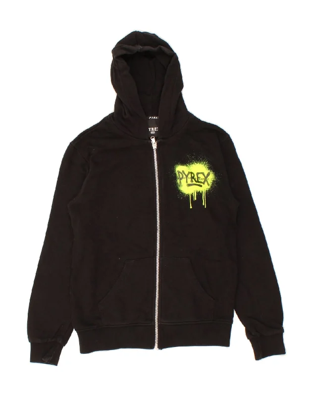 PYREX Boys Graphic Zip Hoodie Sweater 10-11 Years Large Black Cotton Hoodie with Tied Waist Feminine Flattering PYREX Boys Graphic Zip Hoodie Sweater 10-11 Years Large Black Cotton Hoodie with Tied Waist Feminine Flattering