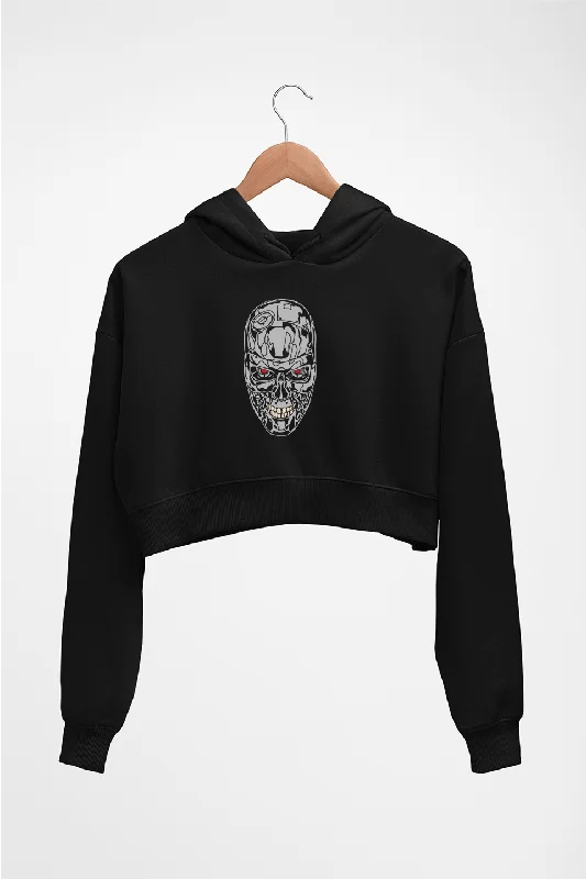 terminator Crop HOODIE FOR WOMEN Hoodie with Ribbed Cuffs Snug Fit Comfort
