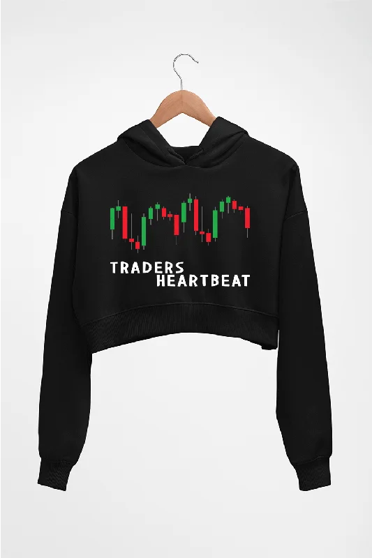 Trader Share Market Crop HOODIE FOR WOMEN Hoodie with Raw Hem Edgy Unfinished