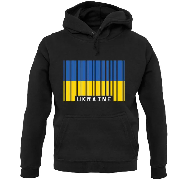Ukraine Barcode Style Flag Unisex Hoodie Hoodie with Hem Drawcord Adjustable Customizable Ukraine Barcode Style Flag Unisex Hoodie Hoodie with Hem Drawcord Adjustable Customizable