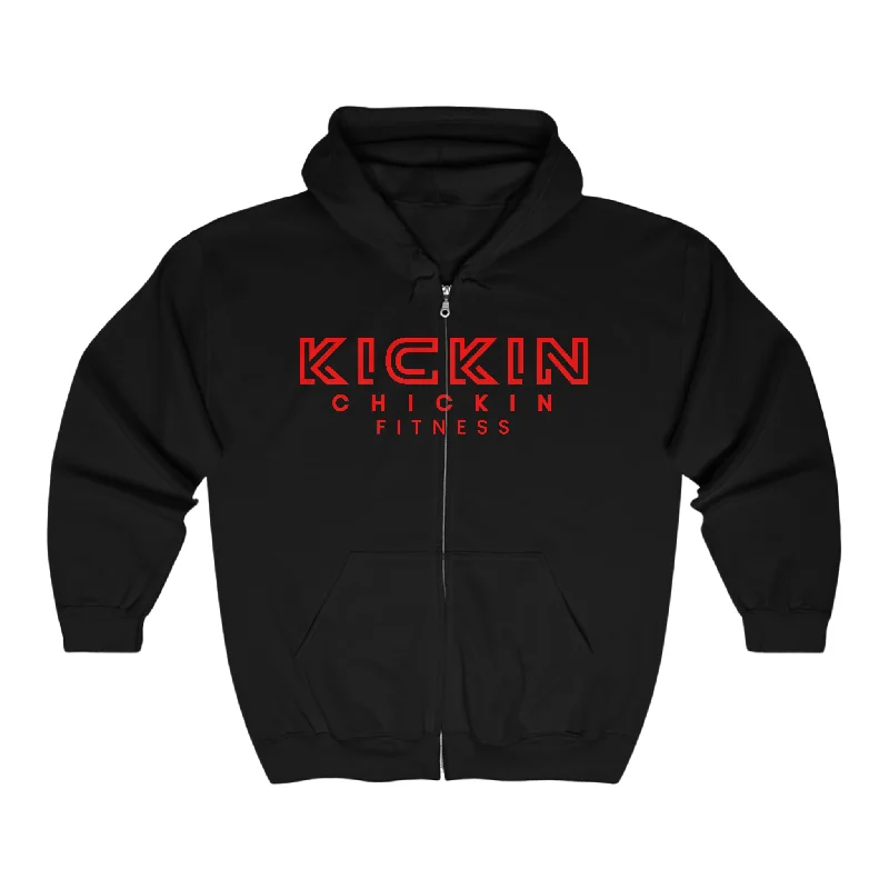 Unisex Heavy Blend™ Full Zip Hooded Sweatshirt Red Logo Hoodie with Distressed Vintage Worn Unisex Heavy Blend™ Full Zip Hooded Sweatshirt Red Logo Hoodie with Distressed Vintage Worn