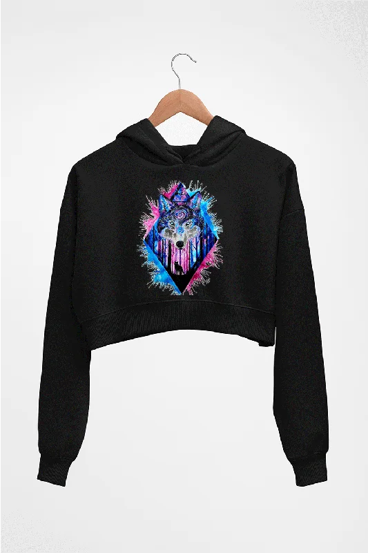 Wolf Crop HOODIE FOR WOMEN Hoodie with Hem Detail Decorative Unique