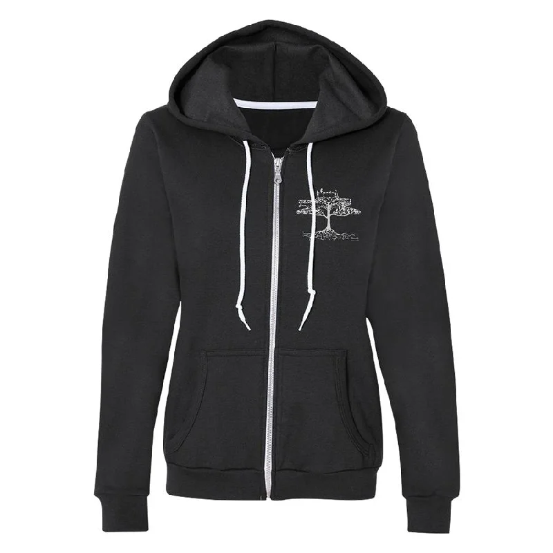 SPACECRAFT WOMENS TREE ZIP HOODIE BLACK Hoodie with Reflective Safety Nightwear