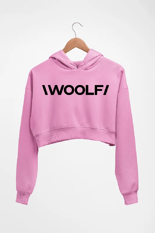 woolf university Crop HOODIE FOR WOMEN Hoodie with High Neck Warm Protective