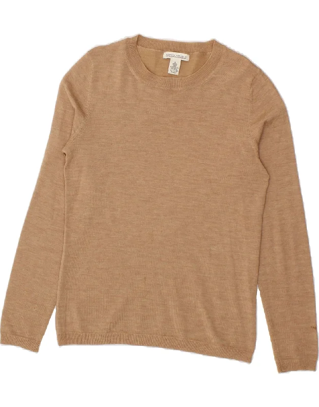 BANANA REPUBLIC Womens Crew Neck Jumper Sweater UK 10 Small Beige Machine Wash Dry Clean Hand Wash BANANA REPUBLIC Womens Crew Neck Jumper Sweater UK 10 Small Beige Machine Wash Dry Clean Hand Wash