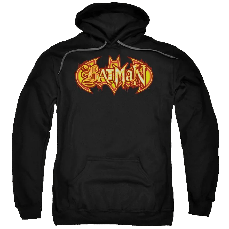 Batman Fiery Shield - Pullover Hoodie Set Sleeve Pullover