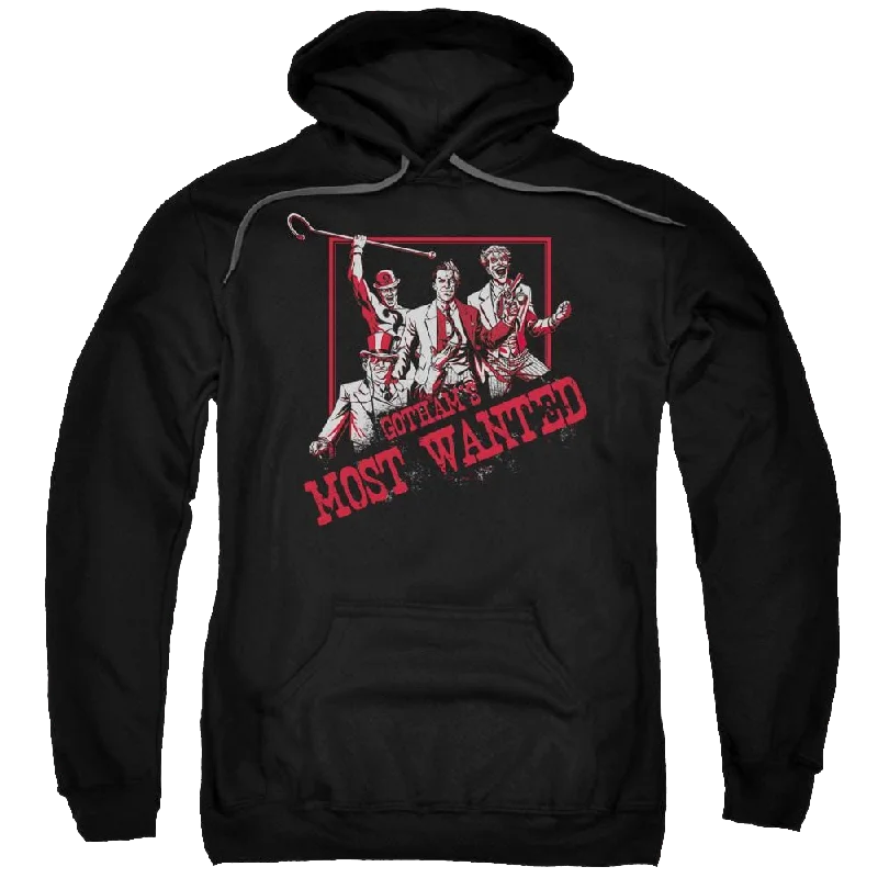 Batman Gotham's Most Wanted - Pullover Hoodie Lantern Sleeve Elegant