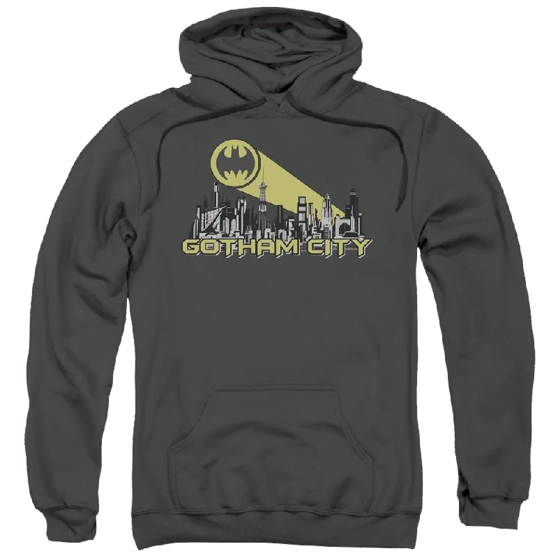 Batman Gotham Skyline - Pullover Hoodie Cap Sleeve Casual