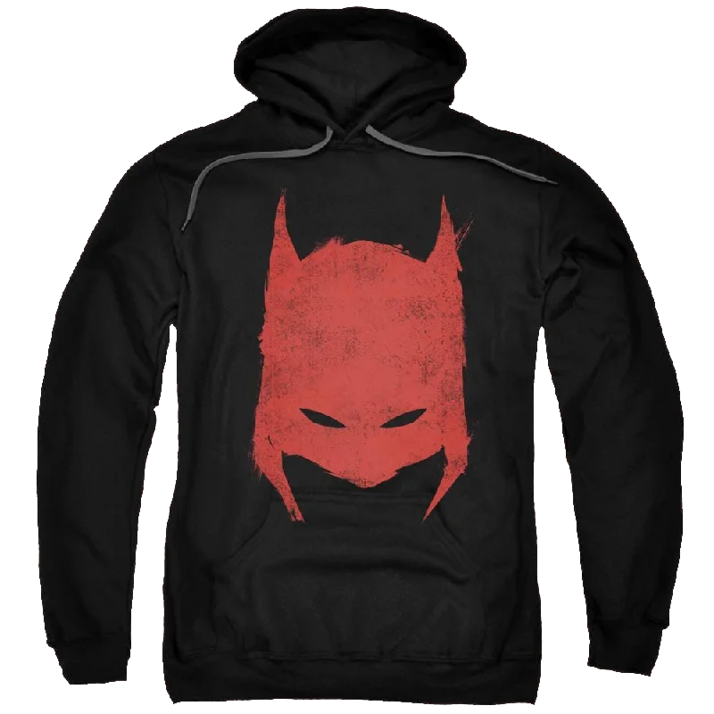 Batman Hacked & Scratched - Pullover Hoodie Asymmetrical Hem Sweater
