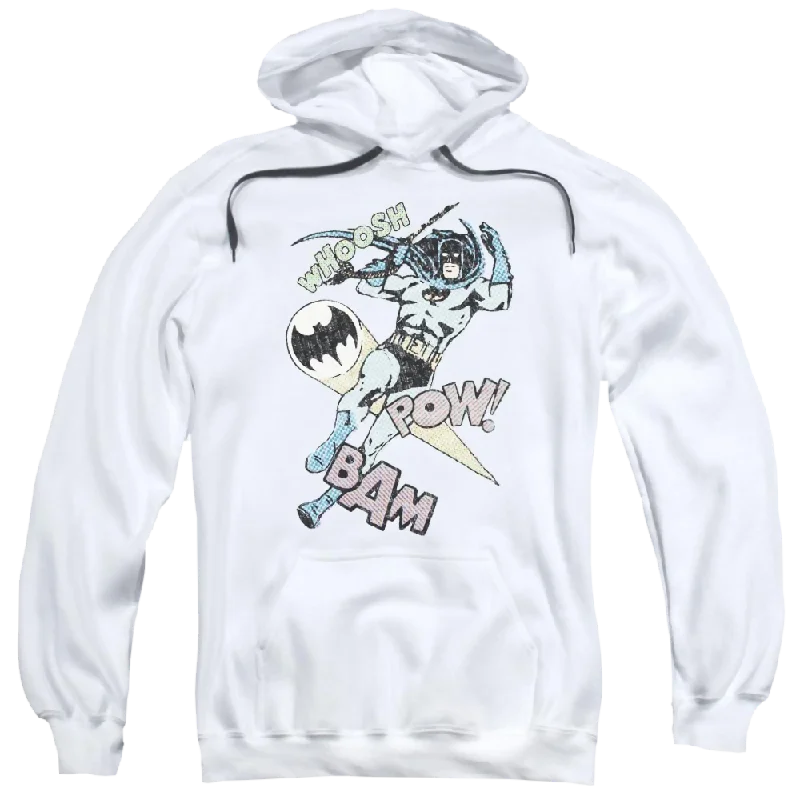 Batman Halftone Swing - Pullover Hoodie Ruffled Neck Pullover