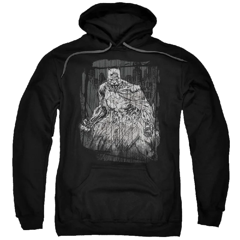 Batman Pencilled Rain - Pullover Hoodie Puff Sleeve Stylish