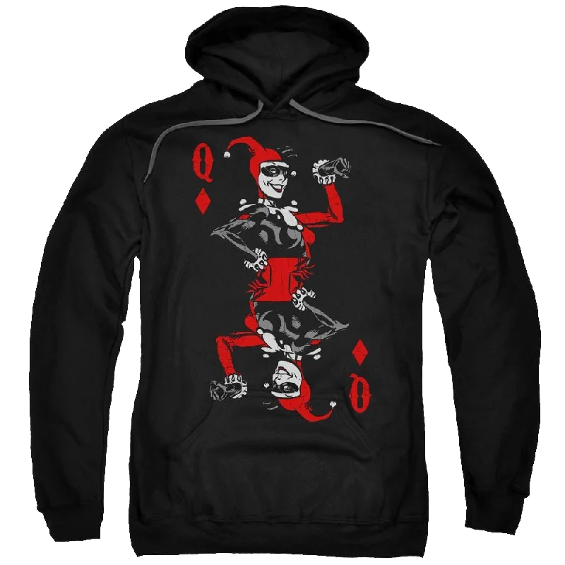Batman Quinn Of Diamonds - Pullover Hoodie Gathered Sleeve Pullover