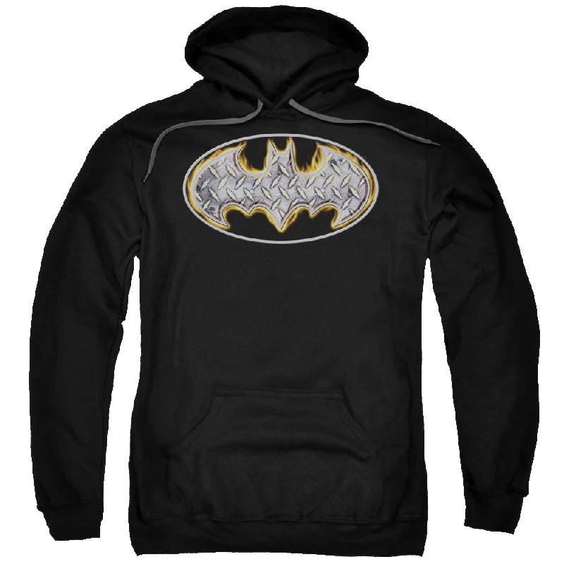 Batman Steel Fire Shield - Pullover Hoodie Long Sleeve Pullover