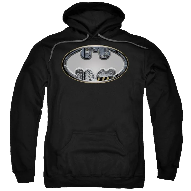 Batman Steel Wall Shield - Pullover Hoodie V-Neck Stylish Pullover