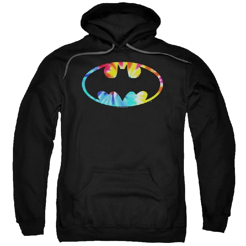Batman Tie Dye Batman Logo - Pullover Hoodie Square Neck Pullover