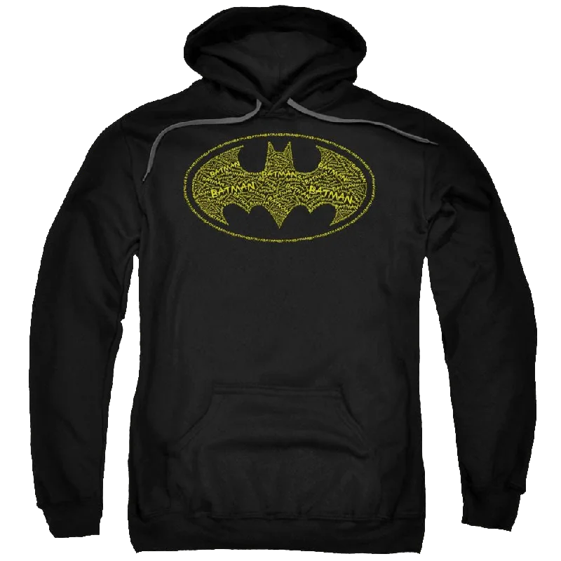 Batman Type Logo - Pullover Hoodie Sabrina Neck Pullover