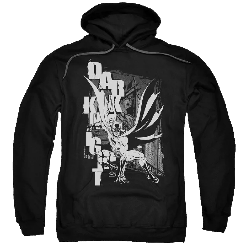 Batman Vertical Letters - Pullover Hoodie Peter Pan Collar