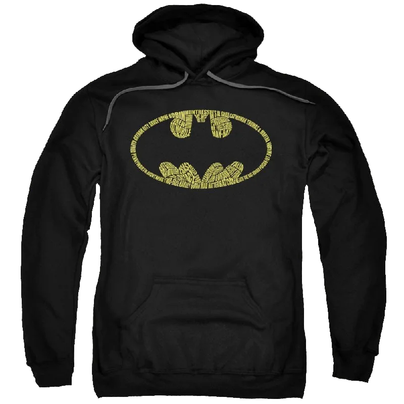 Batman Word Logo - Pullover Hoodie Honey Neck Pullover