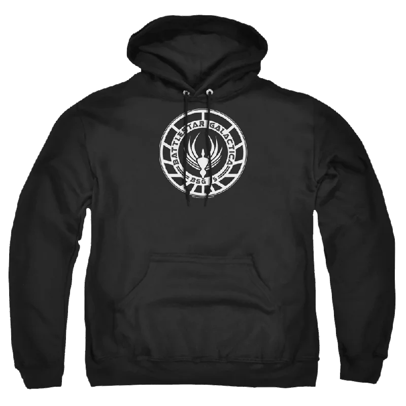 Battlestar Galactica Galactica Badge - Pullover Hoodie Shirred Sleeve Feminine