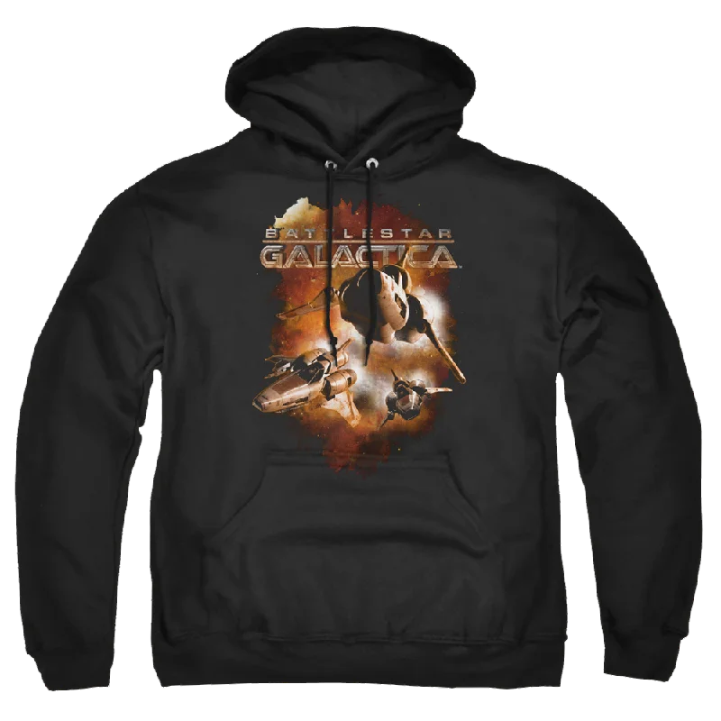 Battlestar Galactica Vipers Stretch - Pullover Hoodie Bishop Sleeve Elegant