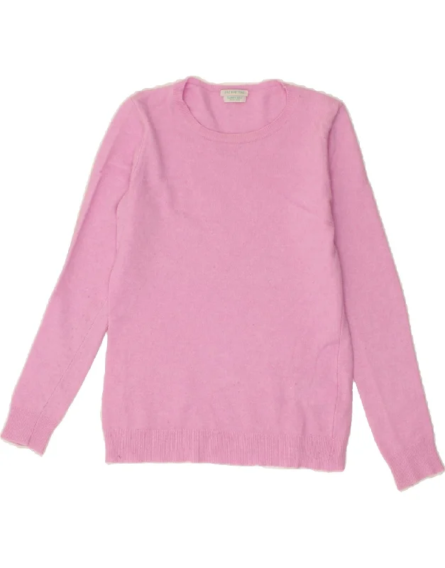 BENETTON Womens Crew Neck Jumper Sweater UK 6 XS Pink Wool Satin Fabric Silk Fabric Chiffon Fabric BENETTON Womens Crew Neck Jumper Sweater UK 6 XS Pink Wool Satin Fabric Silk Fabric Chiffon Fabric