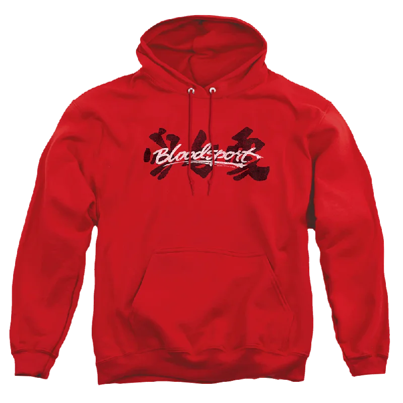Bloodsport Kanji - Pullover Hoodie Seamless Knit Pullover