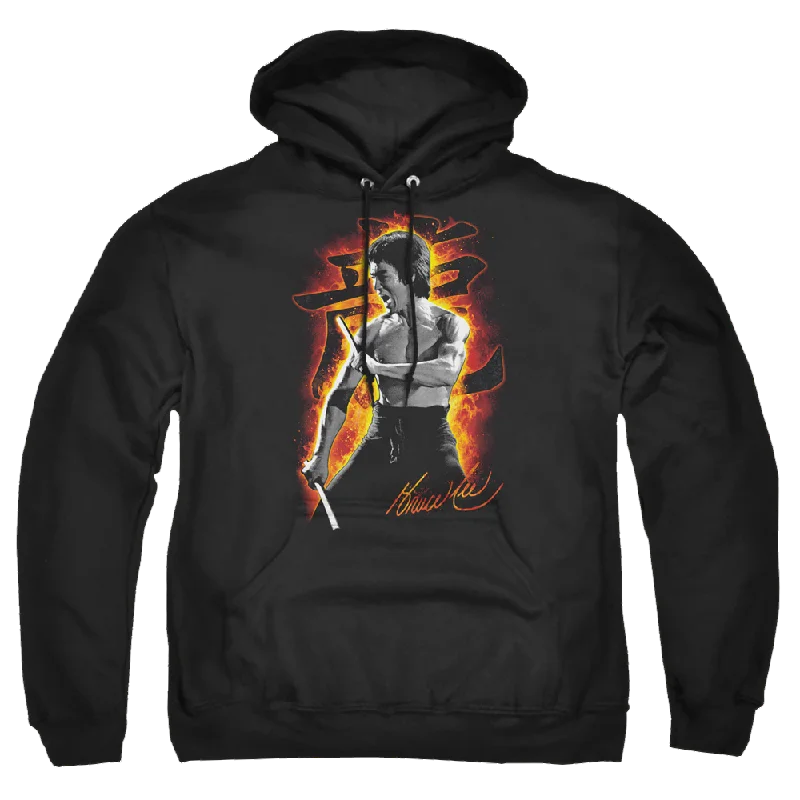 Bruce Lee Dragon Fire - Pullover Hoodie High Neck Pullover