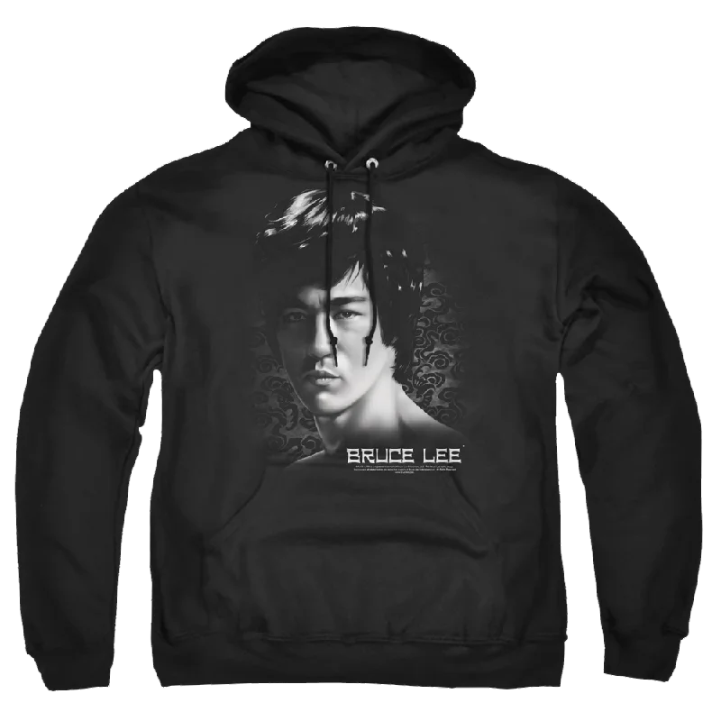 Bruce Lee In Your Face - Pullover Hoodie Shawl Collar Sweater