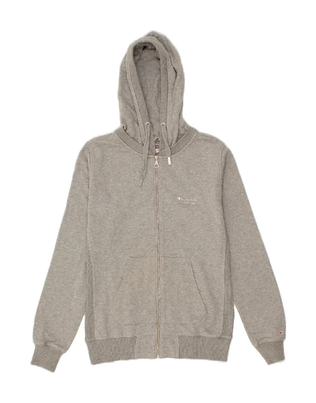 CHAMPION Womens Heritage Classics Zip Hoodie Sweater UK 14 Large Grey Thin Thick Dense CHAMPION Womens Heritage Classics Zip Hoodie Sweater UK 14 Large Grey Thin Thick Dense