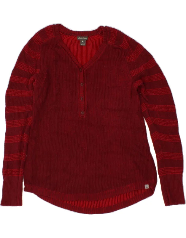 EDDIE BAUER Womens V-Neck Jumper Sweater UK 12 Medium Red Striped Cotton Wool Sweater Cotton Sweater Cashmere Sweater EDDIE BAUER Womens V-Neck Jumper Sweater UK 12 Medium Red Striped Cotton Wool Sweater Cotton Sweater Cashmere Sweater