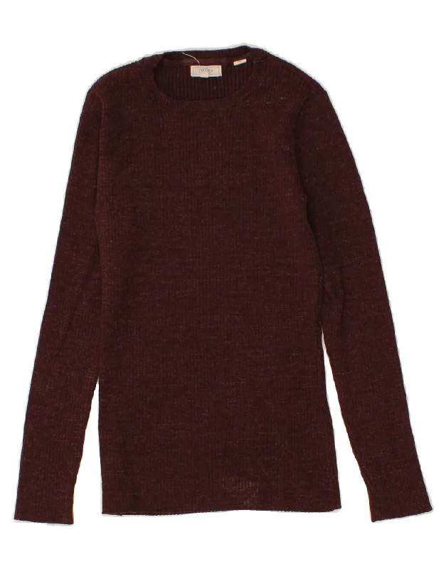 FAT FACE Womens Boat Neck Jumper Sweater UK 10 Small Maroon Flecked Wool Fabric Cashmere Fabric Tweed Fabric FAT FACE Womens Boat Neck Jumper Sweater UK 10 Small Maroon Flecked Wool Fabric Cashmere Fabric Tweed Fabric
