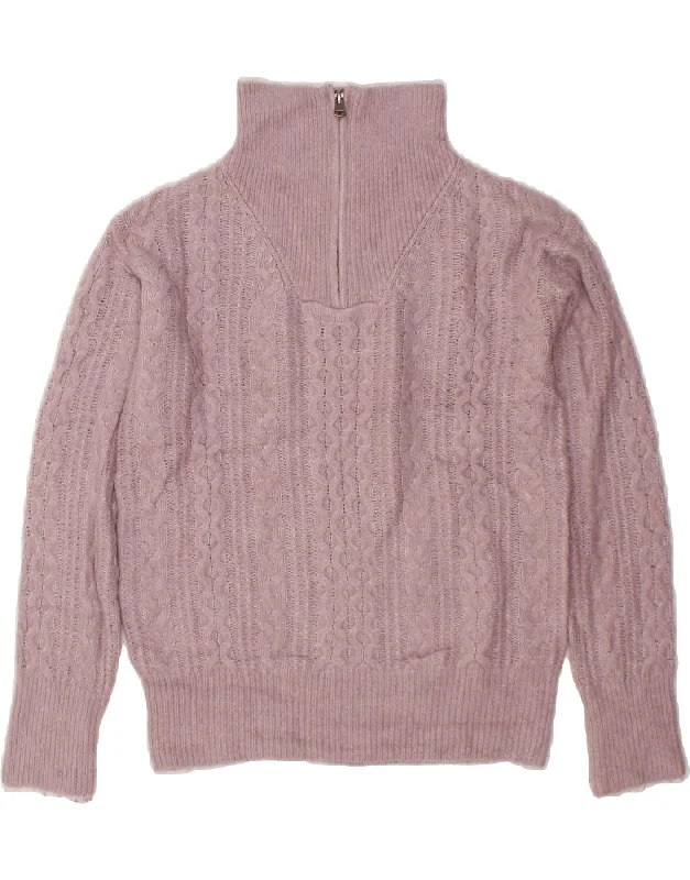 FAT FACE Womens Oversized Zip Neck Jumper Sweater UK 6 Small Purple Nylon Long Sweater Short Sweater Cropped Sweater FAT FACE Womens Oversized Zip Neck Jumper Sweater UK 6 Small Purple Nylon Long Sweater Short Sweater Cropped Sweater
