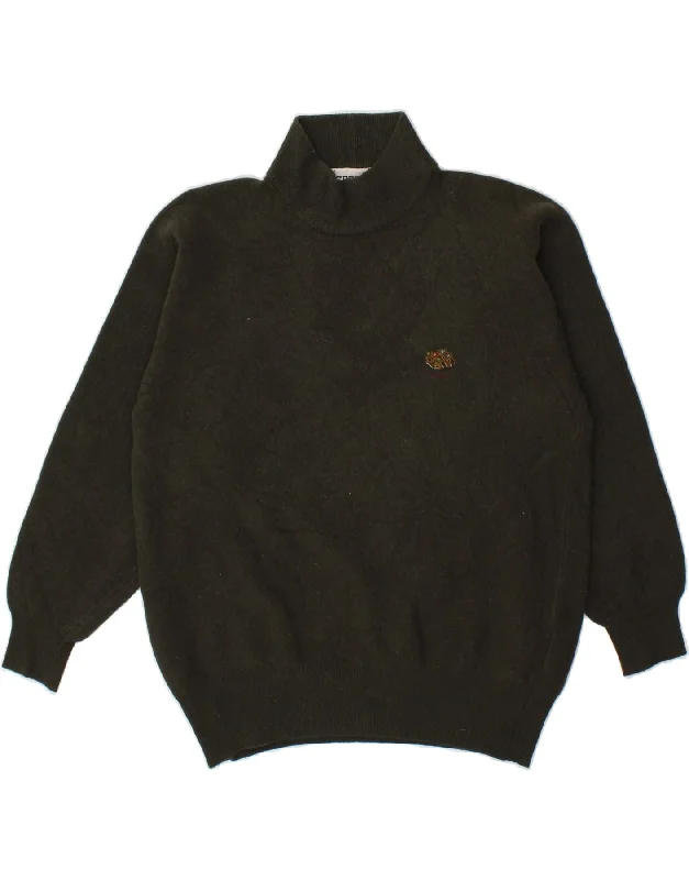 ICEBERG Womens Turtle Neck Jumper Sweater UK 14 Large Khaki Virgin Wool Fleece Sweater Nylon Polyester ICEBERG Womens Turtle Neck Jumper Sweater UK 14 Large Khaki Virgin Wool Fleece Sweater Nylon Polyester