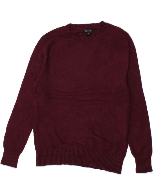 J. CREW Womens Boat Neck Jumper Sweater UK 10 Small Burgundy Polyamide Zippered Front Buttoned Front Snap Front J. CREW Womens Boat Neck Jumper Sweater UK 10 Small Burgundy Polyamide Zippered Front Buttoned Front Snap Front