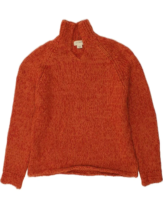 J. CREW Womens Turtle Neck Jumper Sweater UK 16 Large Orange Wool Handmade Hand-knitted Hand-woven J. CREW Womens Turtle Neck Jumper Sweater UK 16 Large Orange Wool Handmade Hand-knitted Hand-woven