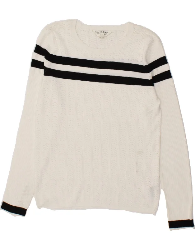 MISS SELFRIDGE Womens Crew Neck Jumper Sweater UK 14 Large Off White Iron Safe Non-Iron Wrinkle Free MISS SELFRIDGE Womens Crew Neck Jumper Sweater UK 14 Large Off White Iron Safe Non-Iron Wrinkle Free