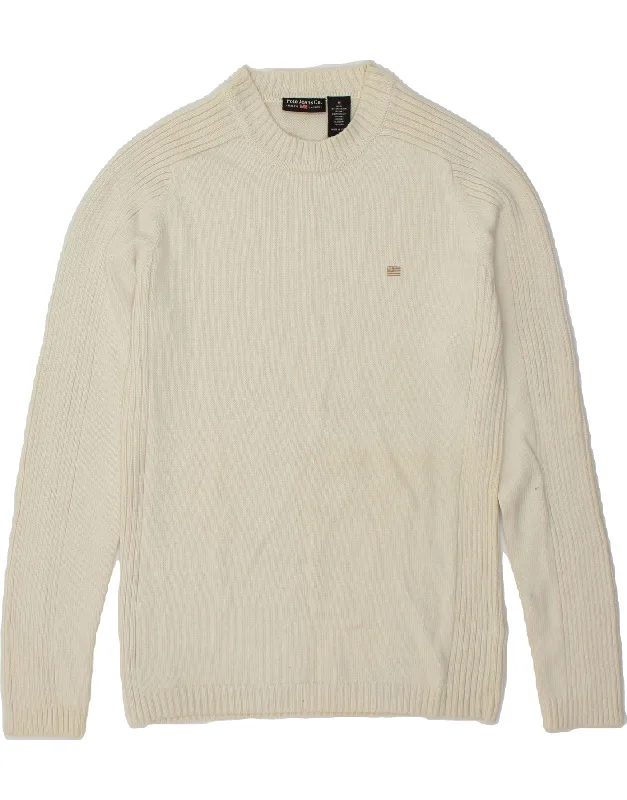 POLO RALPH LAUREN Womens Crew Neck Jumper Sweater UK 14 Medium White Collared Crew Neck Turtle Neck POLO RALPH LAUREN Womens Crew Neck Jumper Sweater UK 14 Medium White Collared Crew Neck Turtle Neck