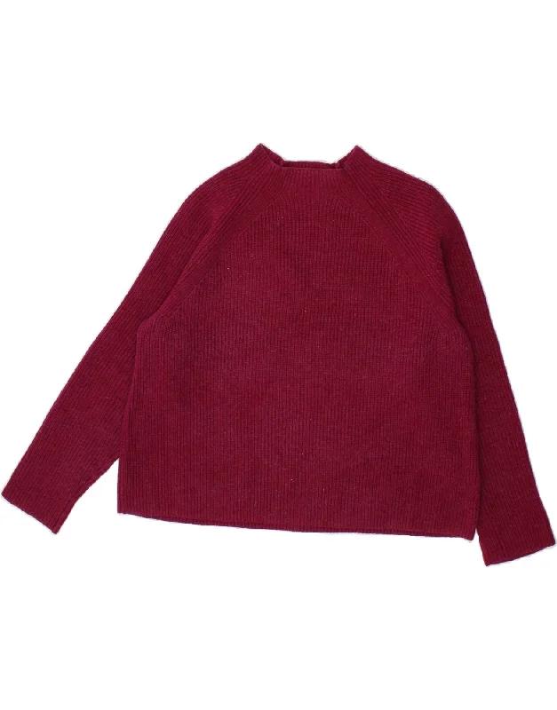 SEASALT CORNWALL Womens Turtle Neck Jumper Sweater UK 14 Large Burgundy Solid Print Embellished SEASALT CORNWALL Womens Turtle Neck Jumper Sweater UK 14 Large Burgundy Solid Print Embellished