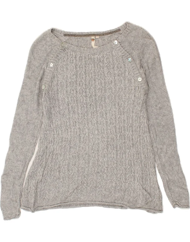 WHITE STUFF Womens Boat Neck Jumper Sweater UK 8 Small Grey Viscose Turtle Neck Boat Neck Asymmetrical Neck WHITE STUFF Womens Boat Neck Jumper Sweater UK 8 Small Grey Viscose Turtle Neck Boat Neck Asymmetrical Neck
