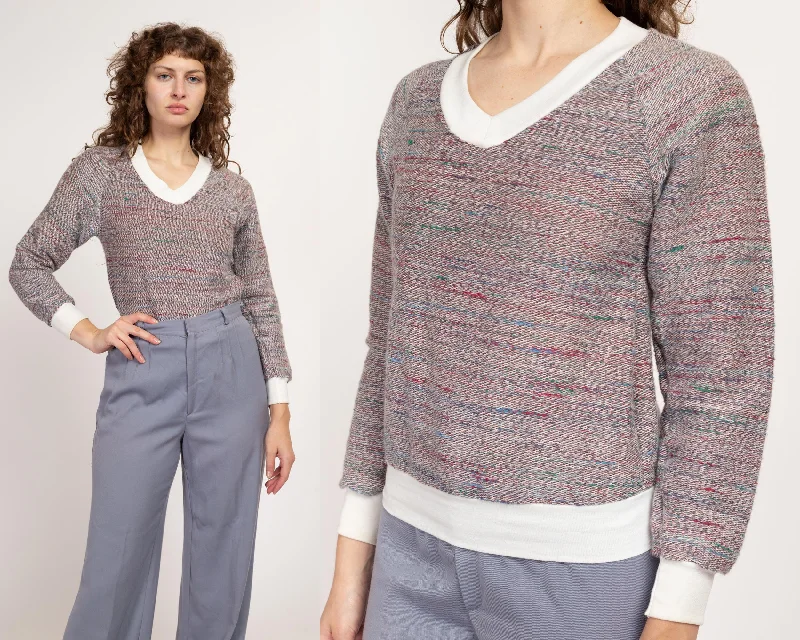 XS 80s Wrangler Space Dye Knit Sweater NWT Mesh Blend Leather Blend Suede Blend