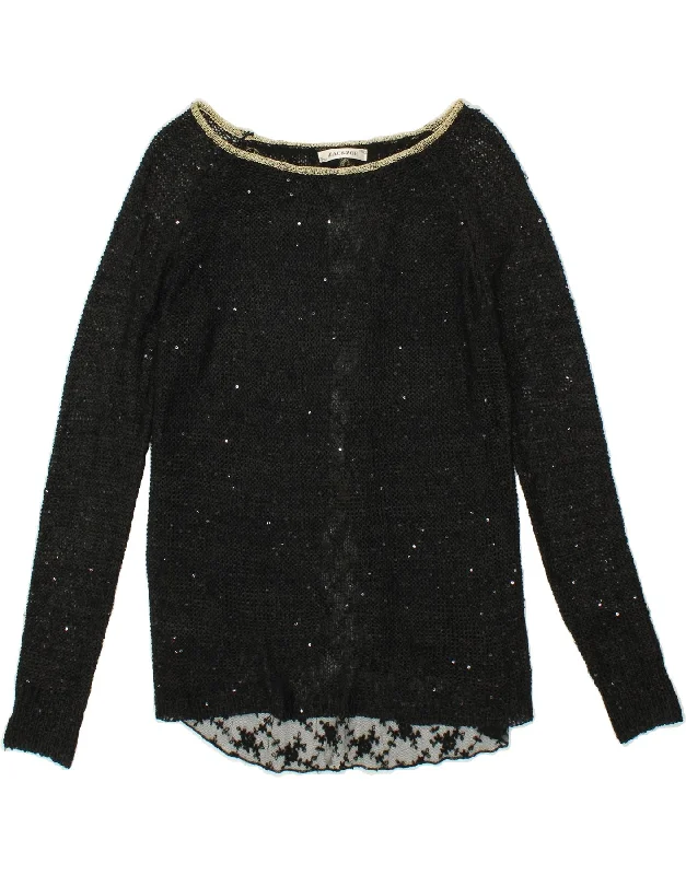 ZAC&ZOE Womens Boat Neck Jumper Sweater UK 14 Medium Black Flecked Fitted Slim Tailored ZAC&ZOE Womens Boat Neck Jumper Sweater UK 14 Medium Black Flecked Fitted Slim Tailored