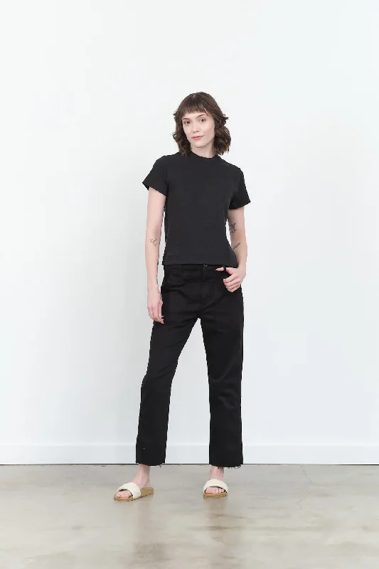 Easy Army Trouser in Black Trousers Office Stylish