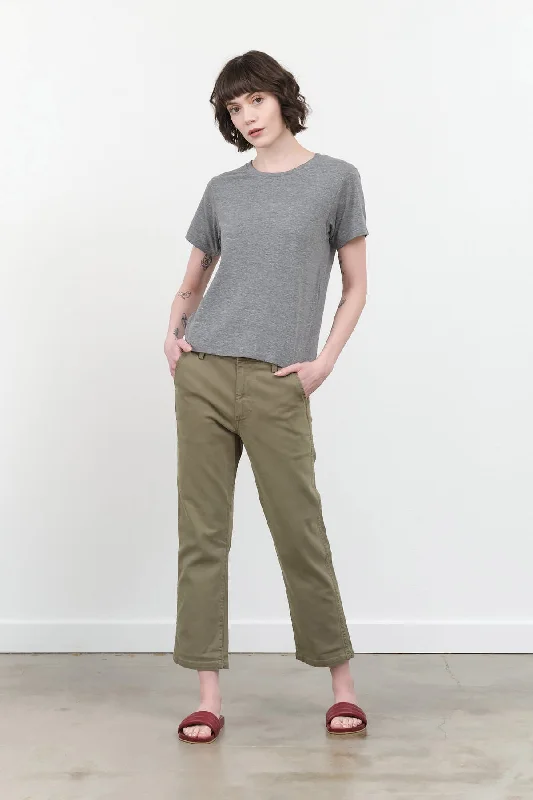 Easy Trouser Relaxed Crop Straight Trousers Sale Discount