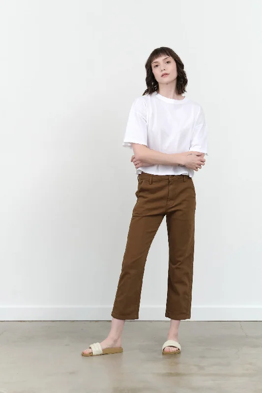 Easy Trouser Relaxed Crop Straight Trousers Running Lightweight